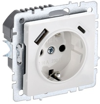 Изображение товара IEK BRITE BASE Белый Розетка с з/к/ш 16А с USB A+C 18Вт РЮш11-1-БрБ Изображение товара IEK BRITE BASE Белый Розетка с з/к/ш 16А с USB A+C 18Вт РЮш11-1-БрБ