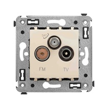 Изображение товара DKC Avanti Розетка TV-FM-SAT в стену, "Ванильная дымка"