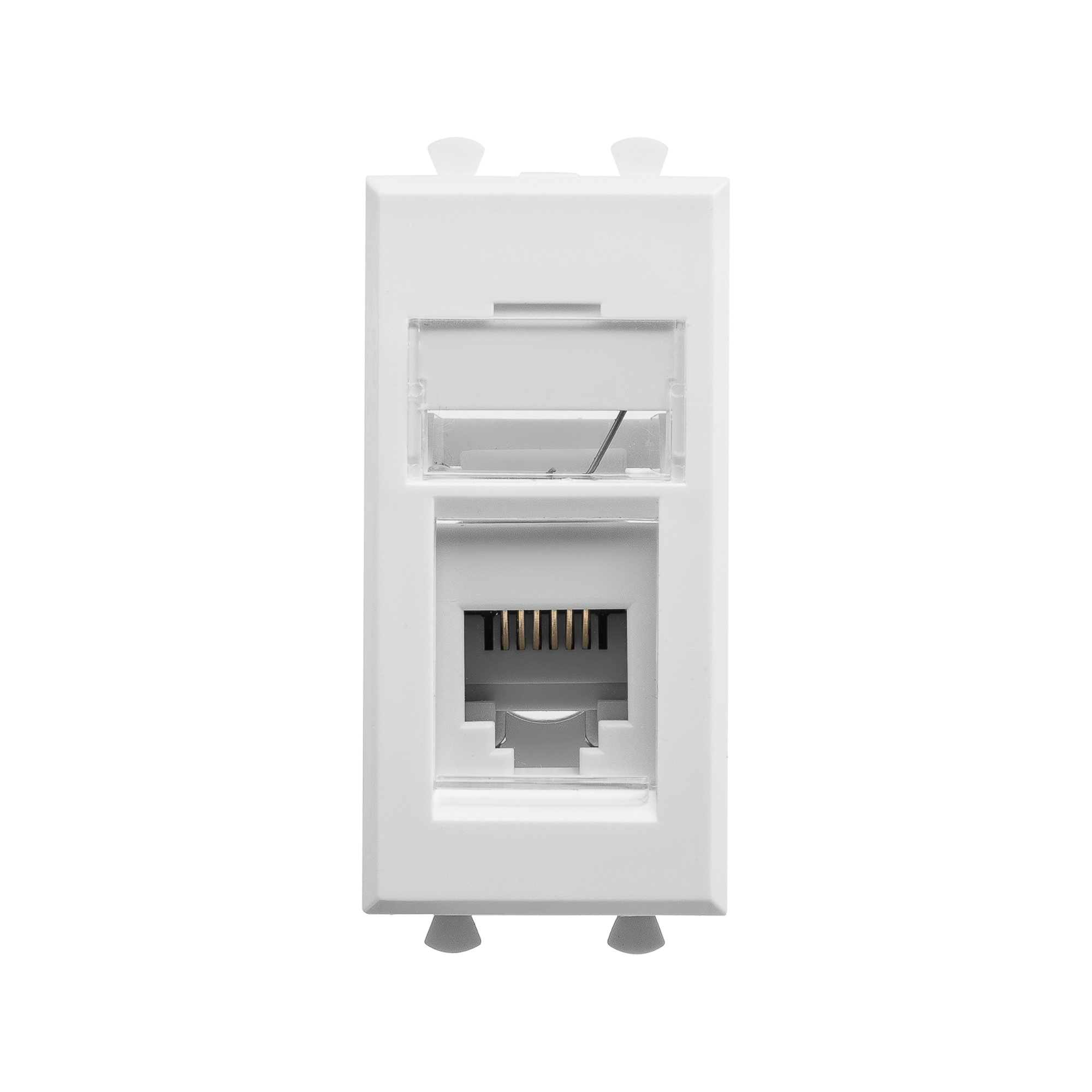 Изображение товара DKC Avanti Телефонная розетка RJ-12 модульная, "Белое облако", 1 модуль