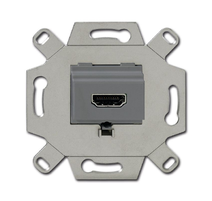 Изображение товара ABB BJE Мех Механизм HDMI-розетки/разъёма, HDMI-type A, Full HD, 20 полюсов, цвет серый