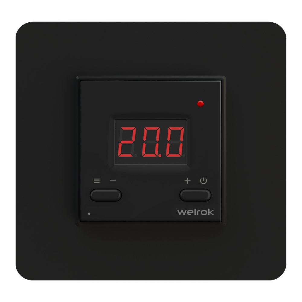 Изображение товара Welrok az bk Терморегулятор, управление нагревом через Wi-Fi 16 А, 3000 ВА, 5…45  °С
