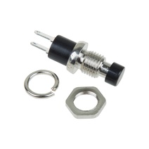 Изображение товара REXANT Выключатель-кнопка металл 220V 2А (2с) (ON)-OFF Ø7.2 черная Micro.