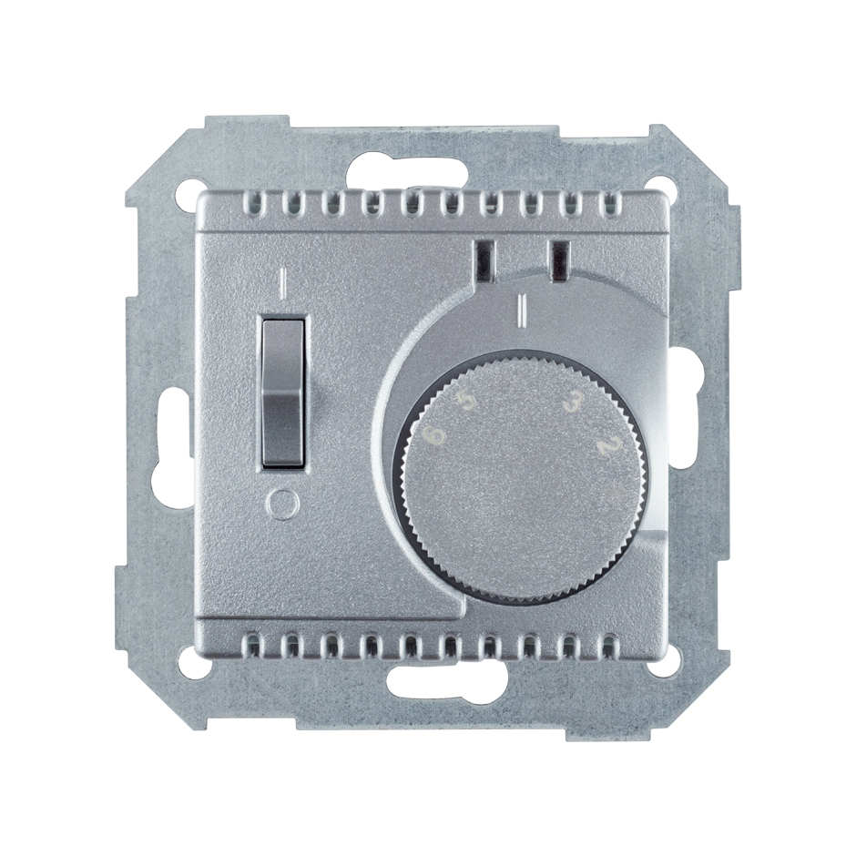 Изображение товара Simon 82 Detail Алюминий Регулятор теплого пола с датчиком