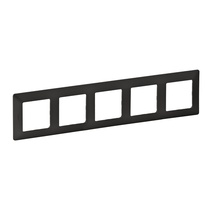Изображение товара Legrand Valena LIFE Black. Рамка "Графит". 5-постовая универсальная..