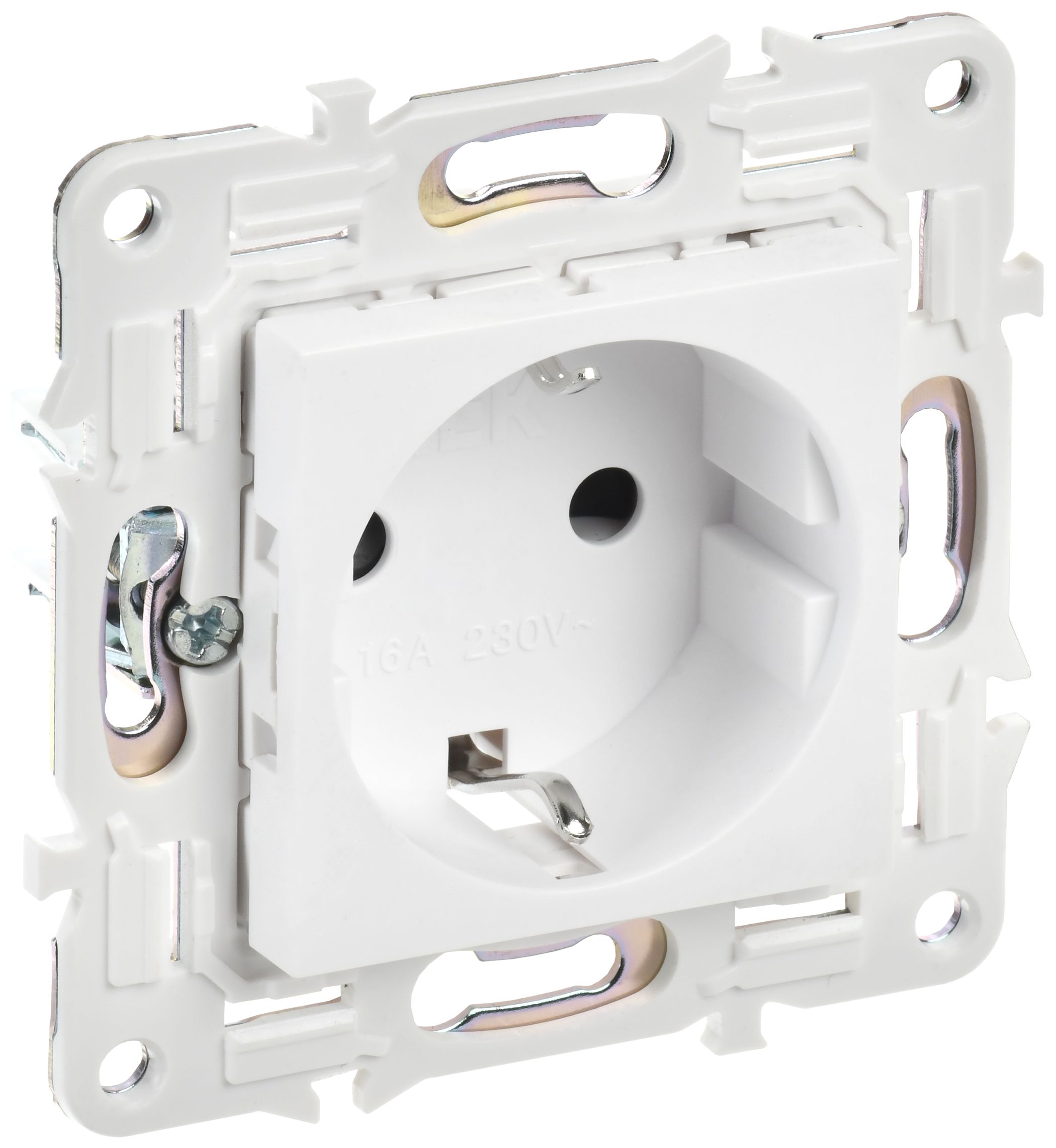 Изображение товара IEK SKANDY SK-R04W - розетка с шторками, IP44, 16А, белая арктическая
