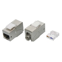 Изображение товара DKC Модуль Keystone RJ45 CAT 6 экранированный (STP), 180 градусов, серебристый