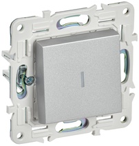 Изображение товара IEK SKANDY Серебряный Выключатель 1-клавишный с индикацией 10А SK-V07S