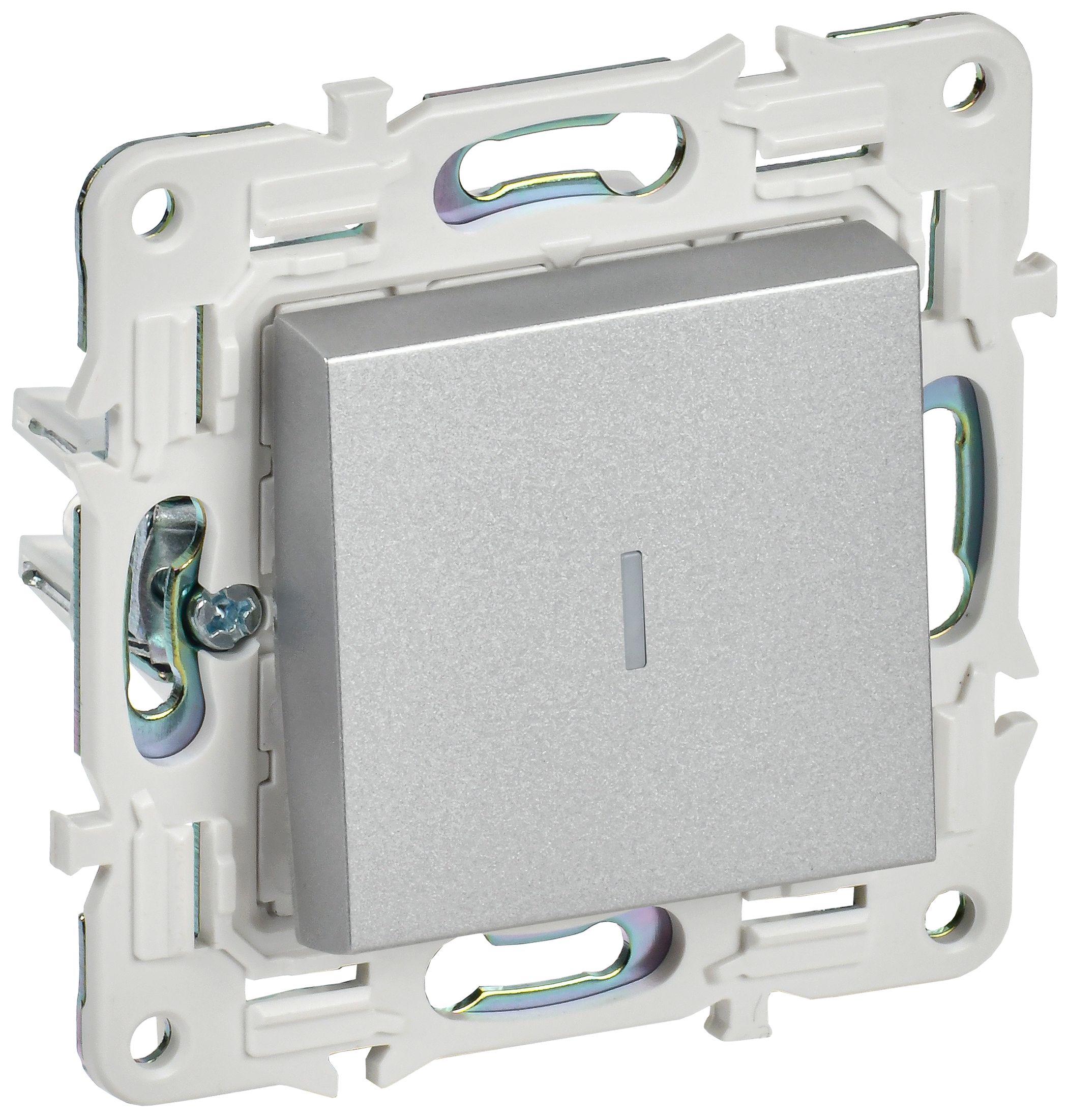 Изображение товара IEK SKANDY Выключатель 1 клавиша с индикацией SK-V07S серебро