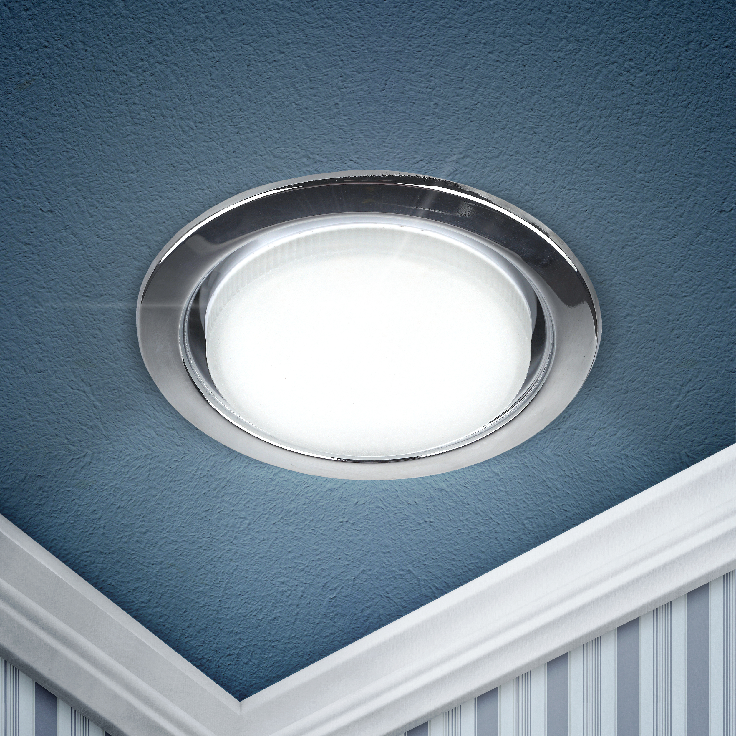 Изображение товара ЭРА Светильник встраиваемый KL35 CН /1 (к) под лампу GX53 хром термокольцо в комплекте