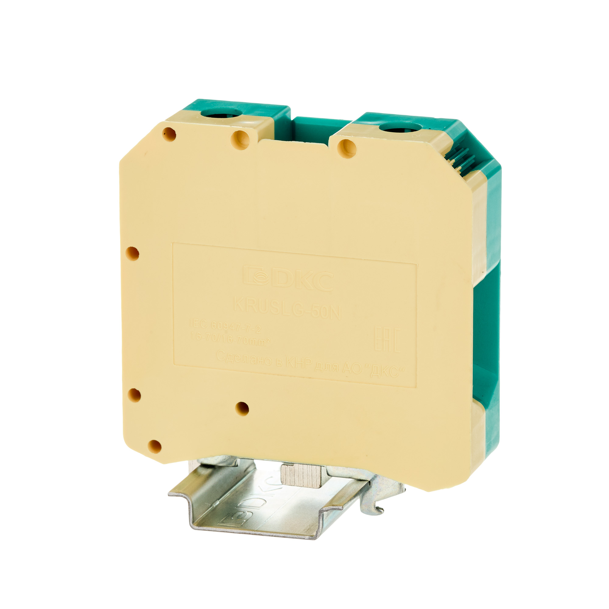 Изображение товара DKC Nuputuk Клемма заземления, винтовой зажим, 2 точки подключения, 50 кв.мм