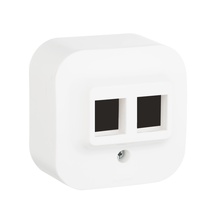 Изображение товара Legrand Quteo Белый Адаптер для 1 или 2 роз. RJ45 Keystone.