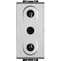 Изображение товара BT LL Алюминий Розетка с/з, 2П, 16A, 250В.