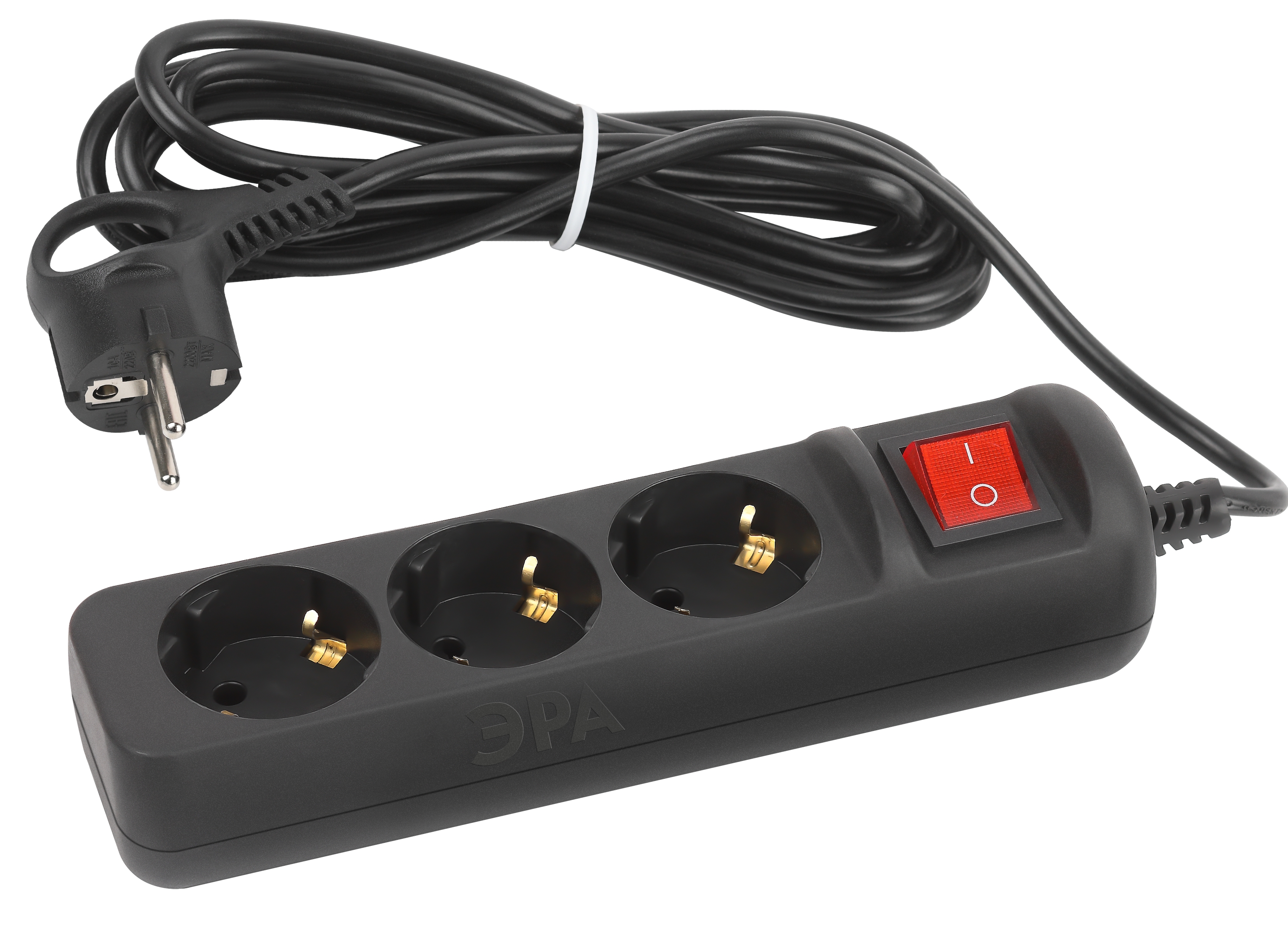 Изображение товара Удлинитель электрический Эра UX-3es-3m-B с заземлением 3 розетки 3 м