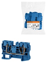 Изображение товара TDM Зажим клеммный безвинтовой (ЗКБ) 16мм2 100А синий