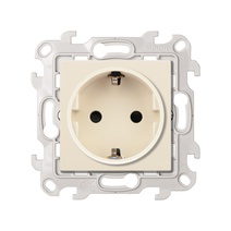 Изображение товара Simon 24 Слоновая кость Розетка 2К+3 Sсhuko с защитными шторками