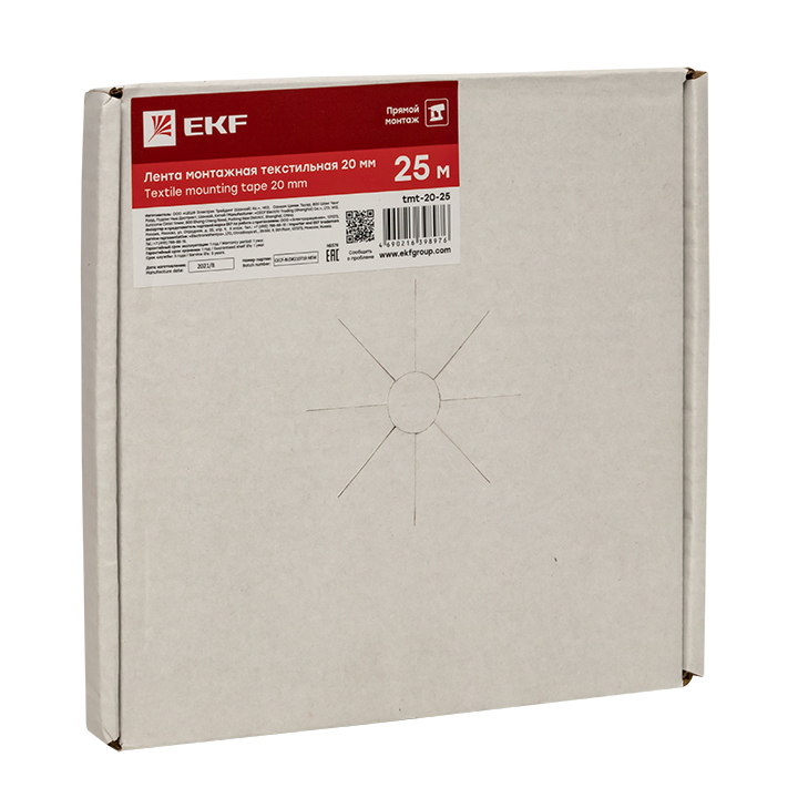 Изображение товара EKF PROxima Лента монтажная текстильная 20мм (25м).