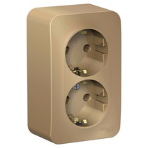 Изображение товара Systeme Electric Blanca наруж Титан Розетка 2-ая с/з без шторок 16А, 250В, изолир. пластина