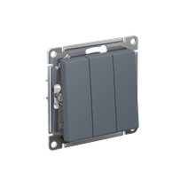 Изображение товара Systeme Electric AtlasDesign Грифель Выключатель 3-клавишный сх.1+1+1, 10АХ, механизм