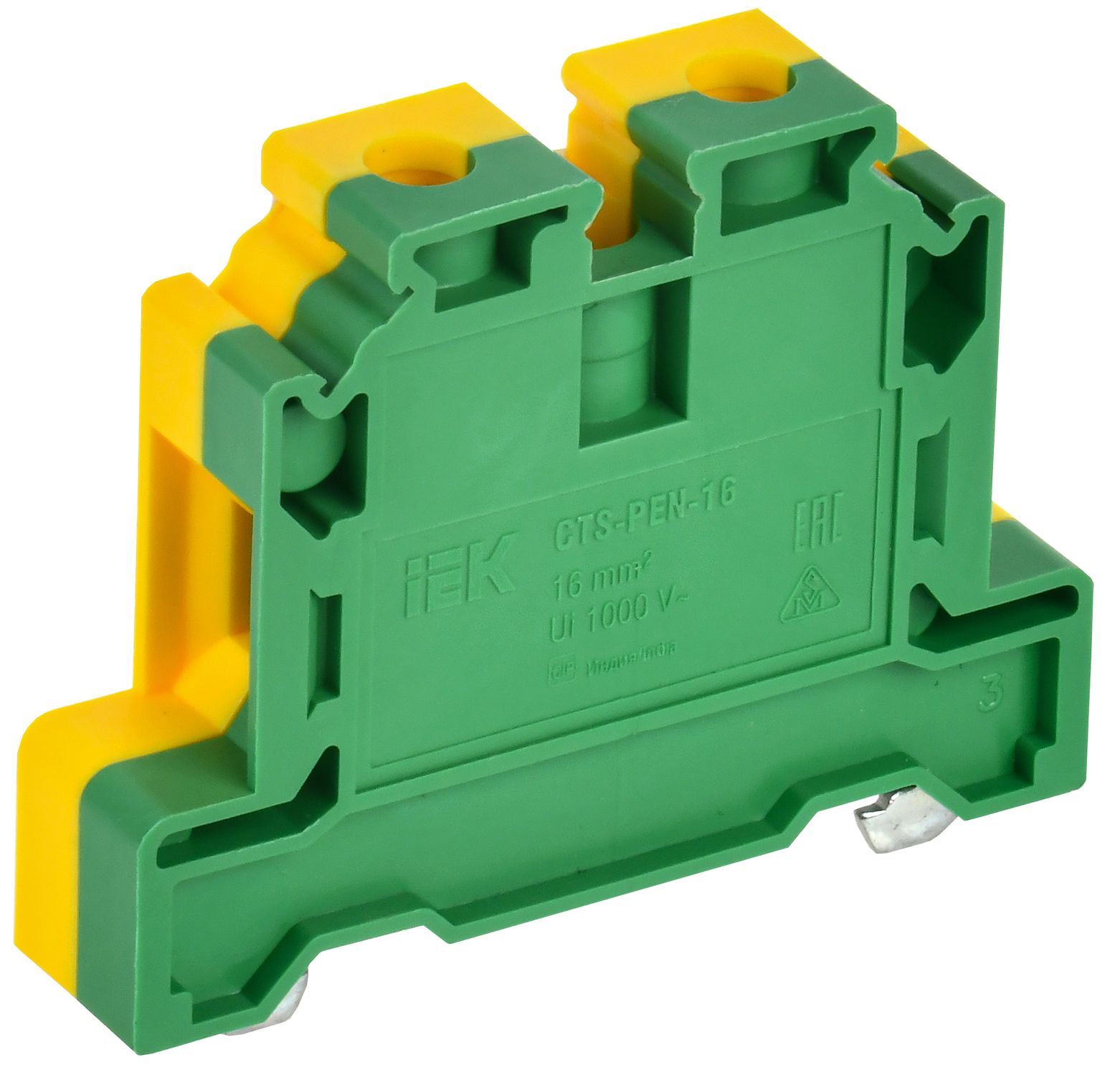 Изображение товара IEK Колодка клеммная CTS-PEN земля 16мм2 желто-зеленая
