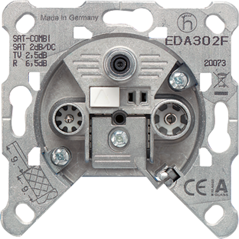 Изображение товара JUNG Мех Розетка 3-ая универсальная SAT/BK одиночная