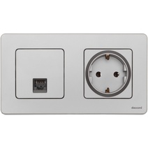 Изображение товара Legrand/Daccord INSPIRIA Алюминий Информационная розетка RJ 45 - категория 5e - UTP.