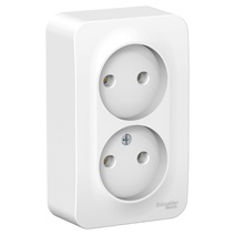 Изображение товара Systeme Electric Blanca наруж Бел Розетка 2-ая б/з без шторок, 16А, 250В