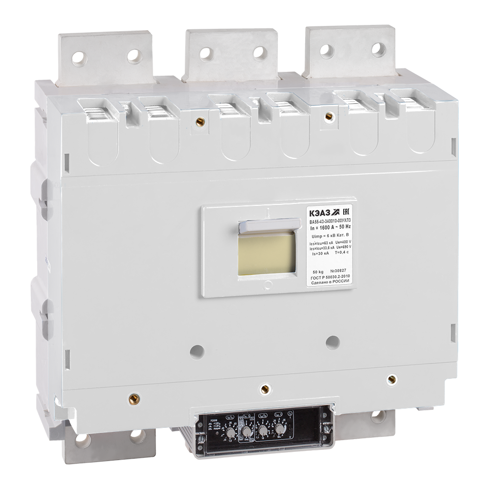 Изображение товара КЭАЗ Выключатель автоматический ВА55-43-340010-2000А-690AC-УХЛ3.