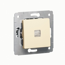 Изображение товара Legrand Cariva Крем Переключатель 1-клавишный с подсветкой.
