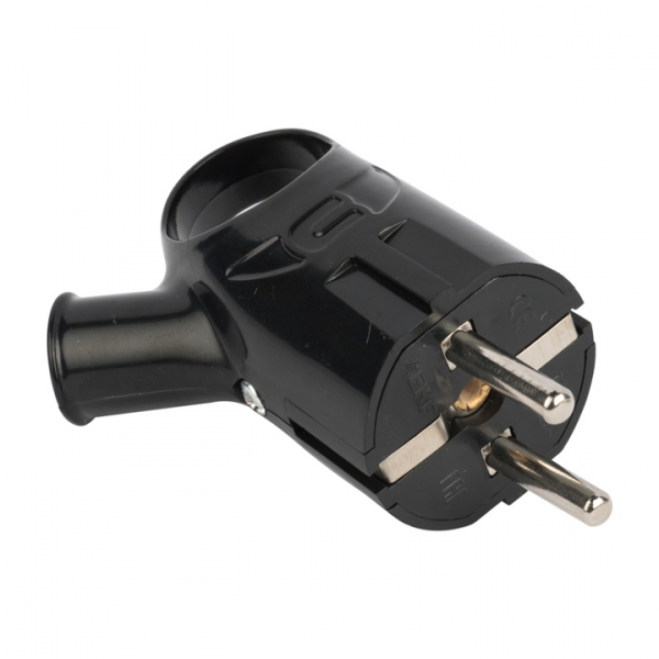 Изображение товара EKF PROxima Вилка с кольцом с/з черн. 16А 250В.