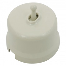 Изображение товара BIRONI Лизетта Пластик Слоновая кость Выключатель проходной 1-кл (тумблерный)