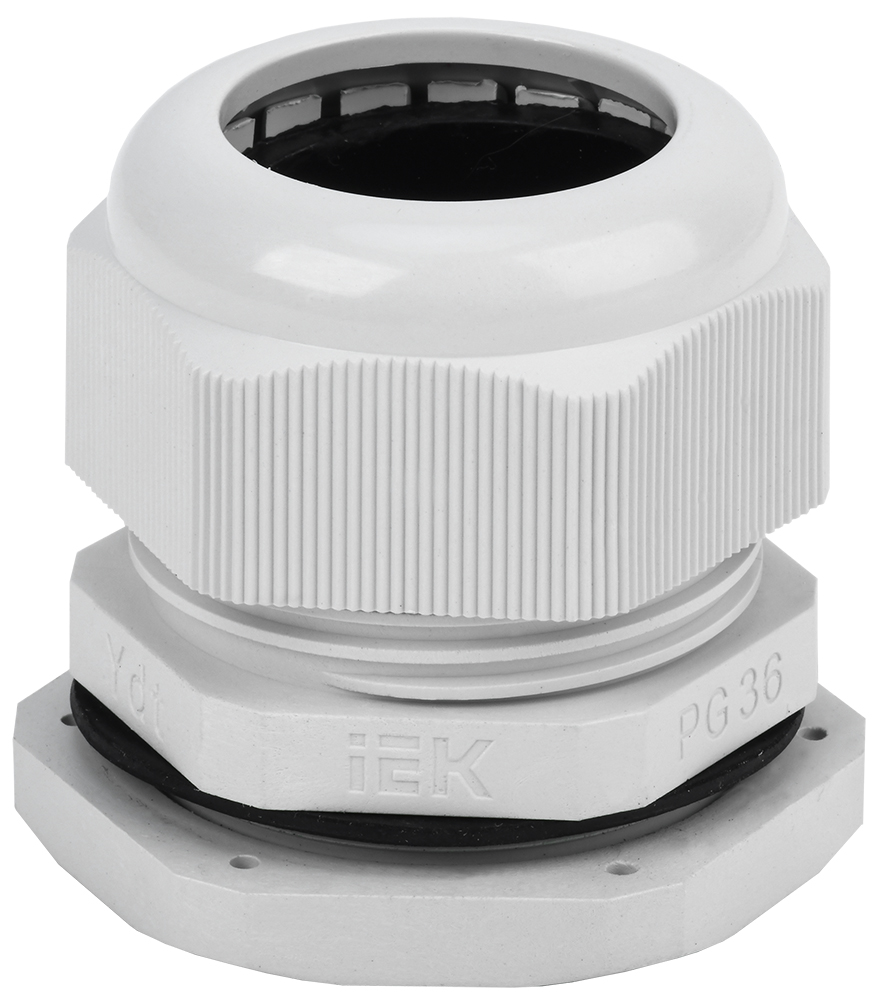 Изображение товара IEK Сальник PG 36 диаметр проводника 24-33.5 мм пластик серый IP54 Изображение товара IEK Сальник PG 36 диаметр проводника 24-33.5 мм пластик серый IP54