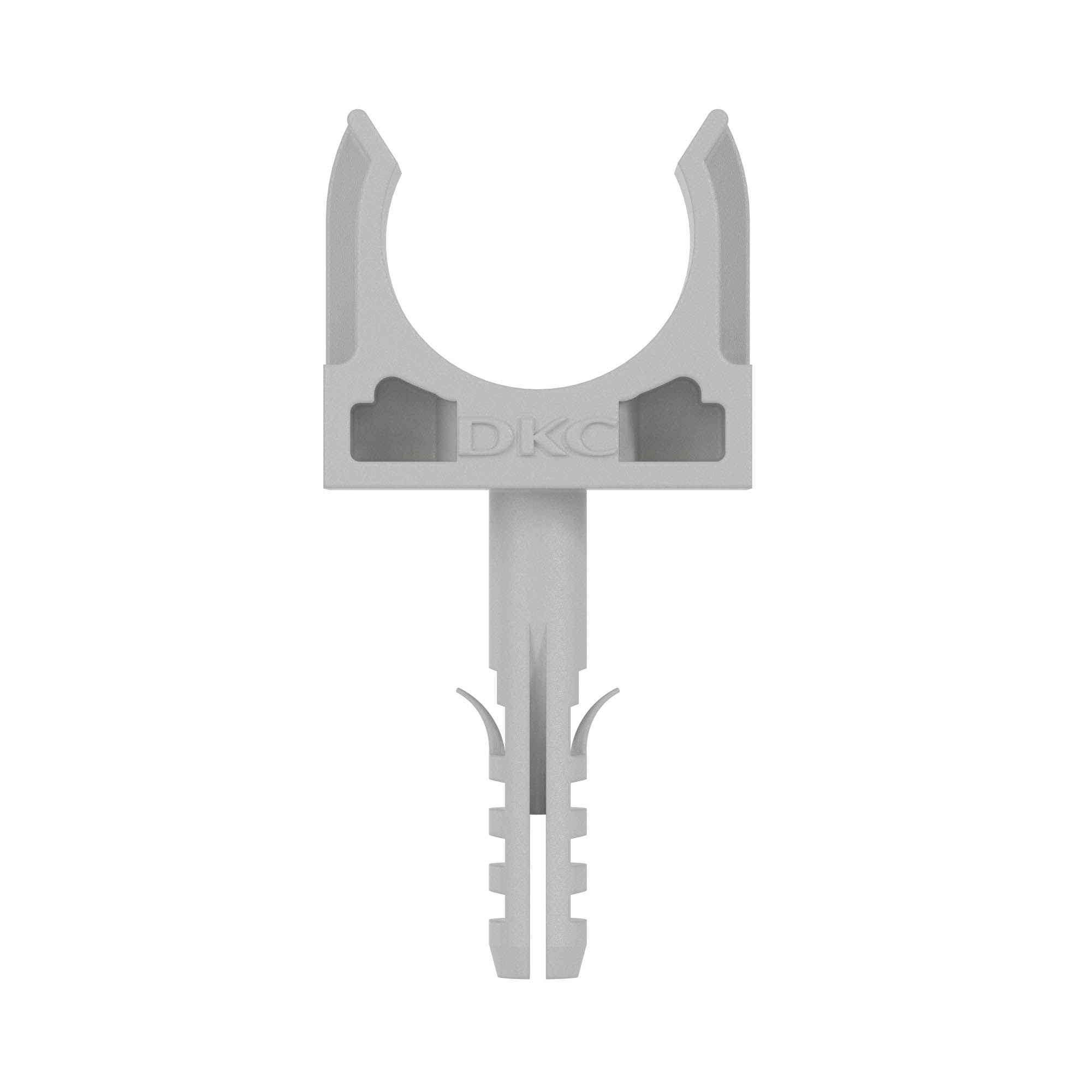Изображение товара DKC Держатель с защёлкой и дюбелем, д.20мм (розница – 20 упаковок c индивидуальным ШК по 8 штук)