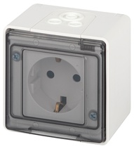 Изображение товара Эра Розетка Эксперт 11-2501-01 с заземлением IP55 16A белая накладная