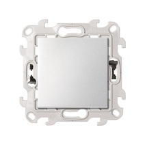 Изображение товара Simon 24 Алюминий Однополюсный выключатель с подсветкой 10AX 250В~