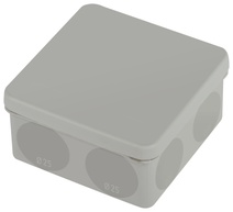 Изображение товара ЭРА Распаячная коробка KOR-100-100-50-9g-2MP двухкомпонентная HF стойкая к УФ 100х100х50мм серая прямой монтаж IP67