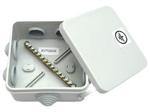 Изображение товара Hegel Коробка уравнивания потенциалов д/открытой установки, 7 вводов, внутр разм 100x100x50 мм, ниша: 109,6x109,6x54, IP55