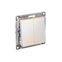 Изображение товара Systeme Electric AtlasDesign Жемчуг Переключатель 2-клавишный сх.6, 10АХ, механизм