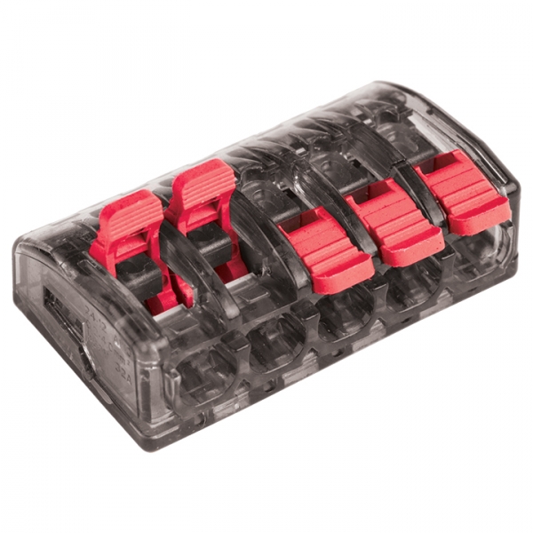 Изображение товара EKF PROxima Клемма СМК 221-415 5 отверстий 0.2-4.0 мм2 (50шт.).