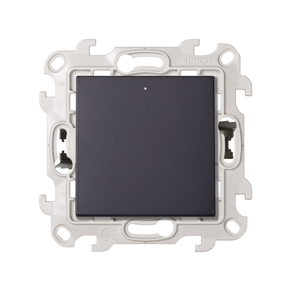Изображение товара Simon 24 Графит Одноклавишный переключатель с подсветкой Push&Go