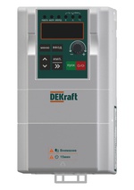 Изображение товара Dekraft Преобразователь частоты DEKV060-1.5кВт 3 фазы 380В с торм. модулем