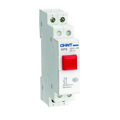 Изображение товара CHINT Кнопка модульная NP9-01/2 без подсветки, 1НЗ, красная