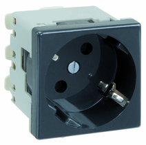 Изображение товара Simon Connect Графит Розетка 2к+з Schuko 45х45мм, быстрое соединение