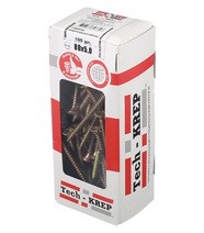 Изображение товара Tech-Krep Саморезы универсальные  80х5,0 мм (100 шт) желтые - коробка с ок.