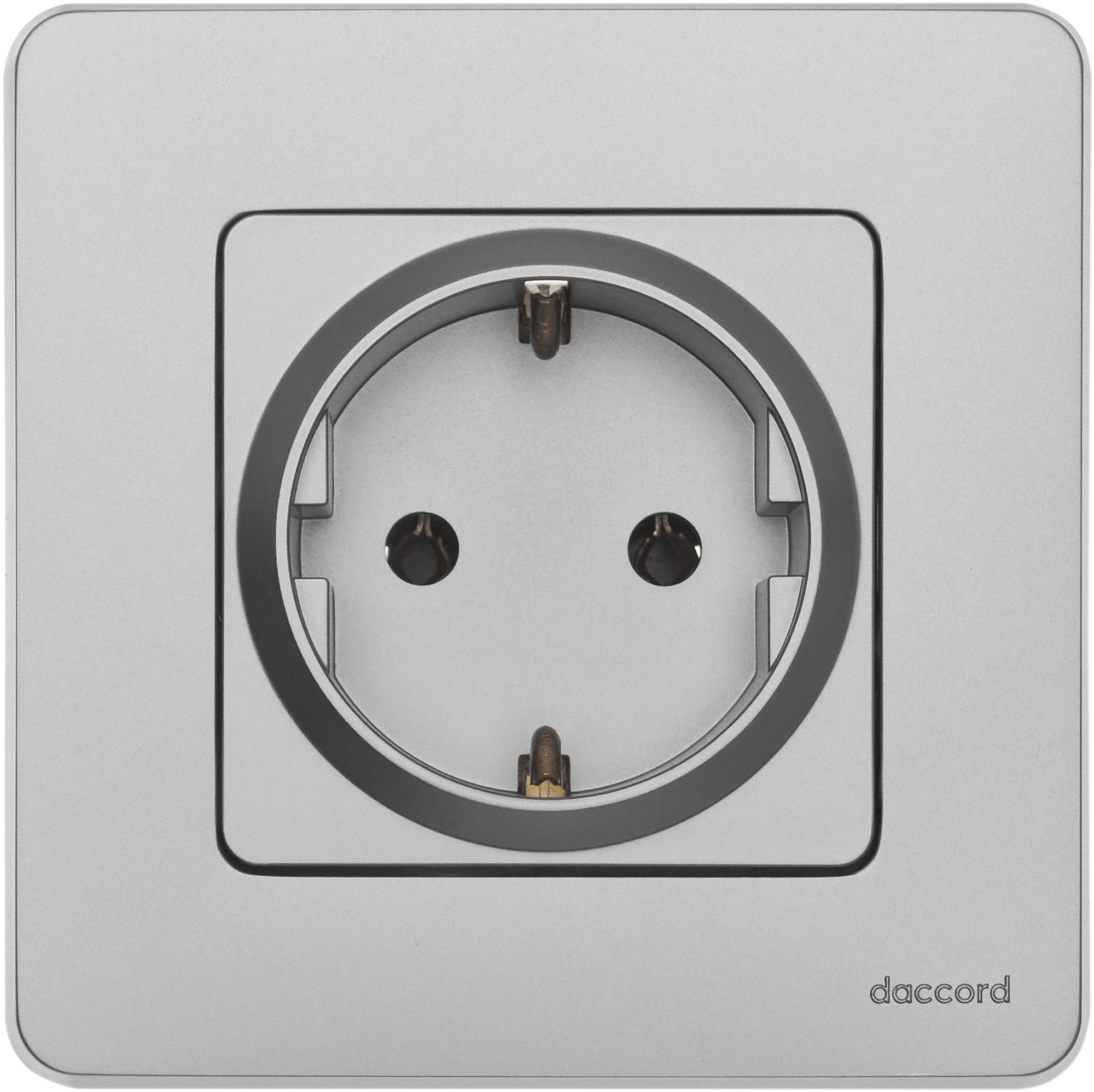 Изображение товара Legrand/Daccord INSPIRIA Алюминий Розетка 2К+З - немецкий стандарт - 16 А - 250 В.