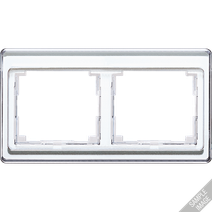 Изображение товара JUNG SL 500 Серебро Рамка 2-ая горизонтальная