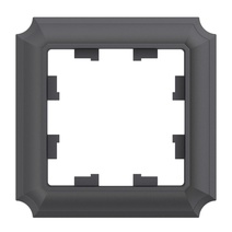 Изображение товара Рамка AtlasDesign Antique базальт для выключателя - черная, 83x83 мм