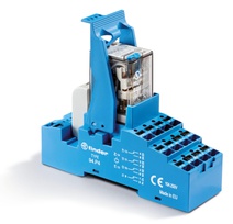 Изображение товара Finder Интерфейсный модуль (сборка 55.34.9.024.0040 + 99.02.9.024.99 + 94.P4SMA), электромеханическое реле; 4CO 7A; контакты AgNi; питание 24В AC; кат