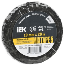Изображение товара IEK MIXTAPE 5 Изолента Х/Б 19мм 28м
