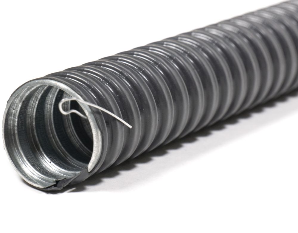 Изображение товара ГОФРОМАТИК МРПИ НГ 18 — металлорукав в ПВХ изоляции, 50 м, IP67