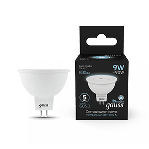Изображение товара Gauss Лампа MR16 9W 830lm 4100K GU5.3 LED